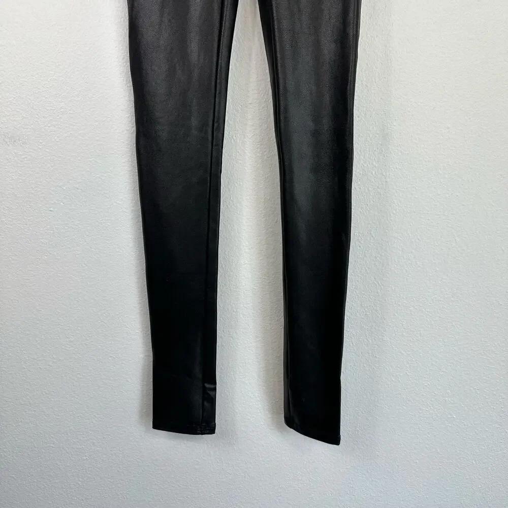 Spanx Faux Leather Leggings Black XS Concert Grunge